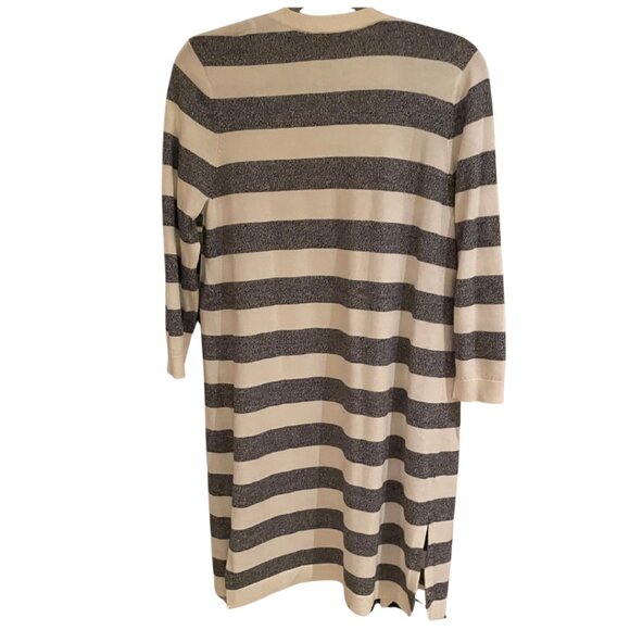 NWT Talbots Open Striped Duster Cardigan | Pima Cotton | Size M - Picture 2 of 4